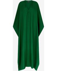 Tom Ford - Deep V-Neck Maxi Silk Kaftan - Lyst