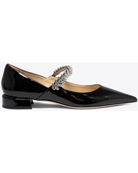 Jimmy Choo - Bing Crystal-Strap Ballerina Flats - Lyst