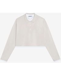 Prada - Cropped Polo T-Shirt - Lyst