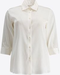 F.it - Silk Buttoned Shirt - Lyst