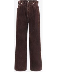 Miu Miu - Straight-Leg Velvet Paperbag Pants - Lyst