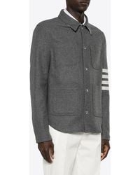 Thom Browne - Bar Stripes Felted Utility Jacket - Lyst