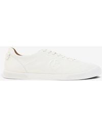 Giorgio Armani - Embossed Logo Leather Sneakers - Lyst