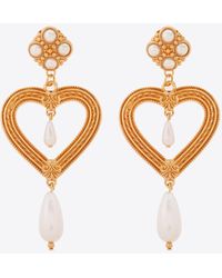 Moschino - Heart Shaped Clip-On Earrings - Lyst