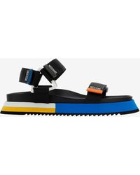 Moschino - Logo Velcro Strap Sandals - Lyst