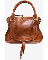 Chloé - Marcie Shiny Leather Top Handle Bag - Lyst