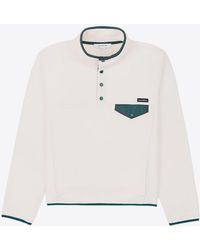 Sporty & Rich - Buttoned Polar Fleece Sweatshirt - Lyst
