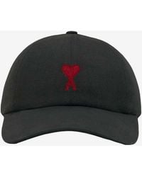 Ami Paris - Ami De Coeur Embroidered Cap - Lyst