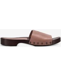 LA ROSE - Studded Leather Clogs - Lyst