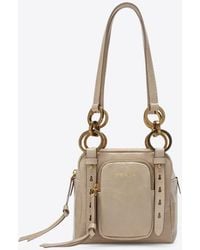 Prada - Mini Dangle Leather Shoulder Bag - Lyst