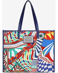 Dolce & Gabbana - Large Psychedelic Carretto Print Tote Bag - Lyst