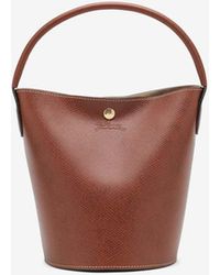 Longchamp - Épure Leather Bucket Bag - Lyst