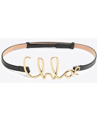 Chloé - Small Iconic Logo Leather Belt - Lyst