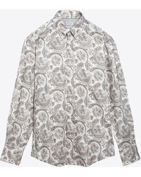 Brunello Cucinelli - Paisley Print Long-Sleeved Shirt - Lyst