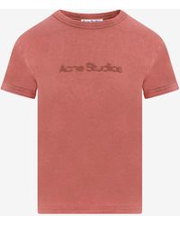 Acne Studios - Faded Logo Crewneck T-Shirt - Lyst