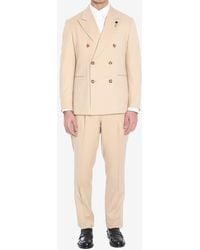 Lardini - Double-Breasted Wool Suit - Lyst
