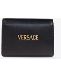 Versace - Logo Tag Bi-Fold Wallet - Lyst