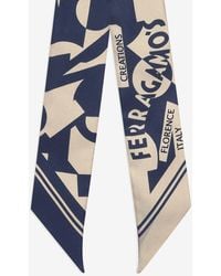Ferragamo - Silk Bandeau Printed Scarf - Lyst