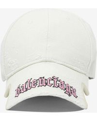 Balenciaga - Script Distressed Logo Baseball Cap - Lyst