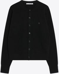 Acne Studios - Face Patch Wool Cardigan - Lyst