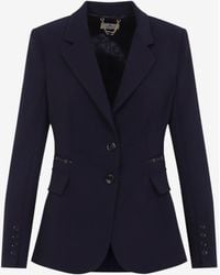 Elisabetta Franchi - Single-Breasted Buttoned Blazer - Lyst