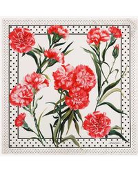Dolce & Gabbana - Floral-print Silk Scarf - Lyst