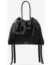 Jimmy Choo - Mini Drawstring Satin Shoulder Bag - Lyst