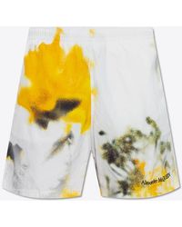 Alexander McQueen - Obscured Flower Print Swim Shorts - Lyst