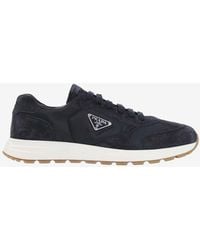 Prada - Prax Suede And Re-Nylon Sneakers - Lyst
