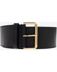 Givenchy - Wide Leather Buckled Belt - Lyst