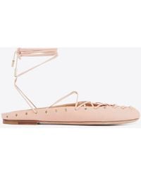 Chloé - Ghillies Lace-Up Ballet Flats - Lyst