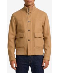 Lardini - High-Neck Wool Jacket - Lyst