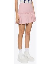 MSGM - High-Waist Ruffled Mini Skirt - Lyst
