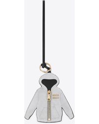 Miu Miu - Trick Leather Hoodie Keyring - Lyst