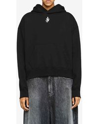 JW Anderson - Anchor Embroidered Hooded Sweatshirt - Lyst