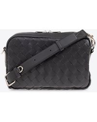 Bottega Veneta - Medium Intrecciato Leather Crossbody Bag - Lyst