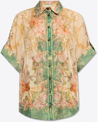 Zimmermann - August Floral Print Silk Shirt - Lyst