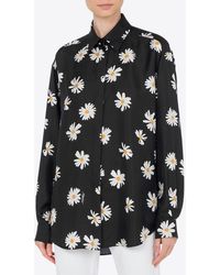 Moschino - All-Over Daisy Print Silk Twill Shirt - Lyst