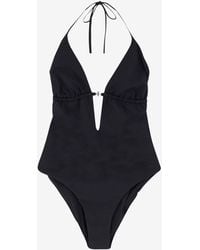 Tory Burch - Halterneck One-Piece Swimsuit - Lyst