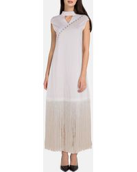 Rue15 - Gypsy Fringe Dress With Crisscross Embroidery - Lyst