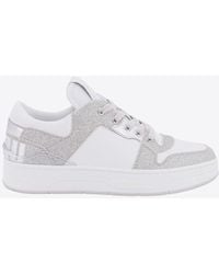 Jimmy Choo - Florent Leather Low-Top Sneakers - Lyst