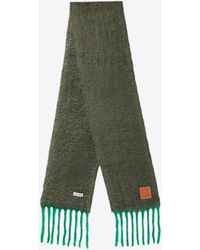 Loewe - Mohair-Wool Fringed Anagram Patch Scarf - Lyst