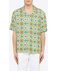 Drole de Monsieur - Floral Print Short-Sleeved Shirt - Lyst