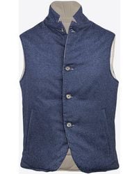 Eleventy - Reversible Denim Vest - Lyst