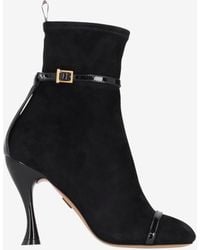 Thom Browne - Trompe L'Oeil 105 Soft Suede 4-Bar Ankle Boots - Lyst
