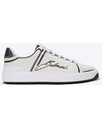 Balmain - B-Court Love Lettering Print Low-Top Sneakers - Lyst