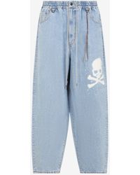 Mastermind Japan - Easy Skull-Print Drawstring Denim Pants - Lyst
