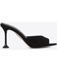 Aquazzura - Bisous 85 Suede Mules - Lyst