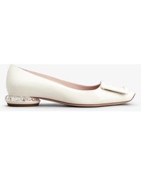 Roger Vivier - Strass Heel Ballerina Flats - Lyst