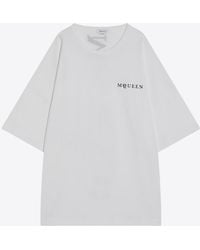 McQueen - Oversized Logo Print T-Shirt - Lyst